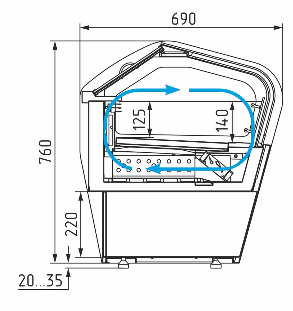 Морозильная витрина CARBOMA JOY I60 VL 1,2‑1 для мороженого 
