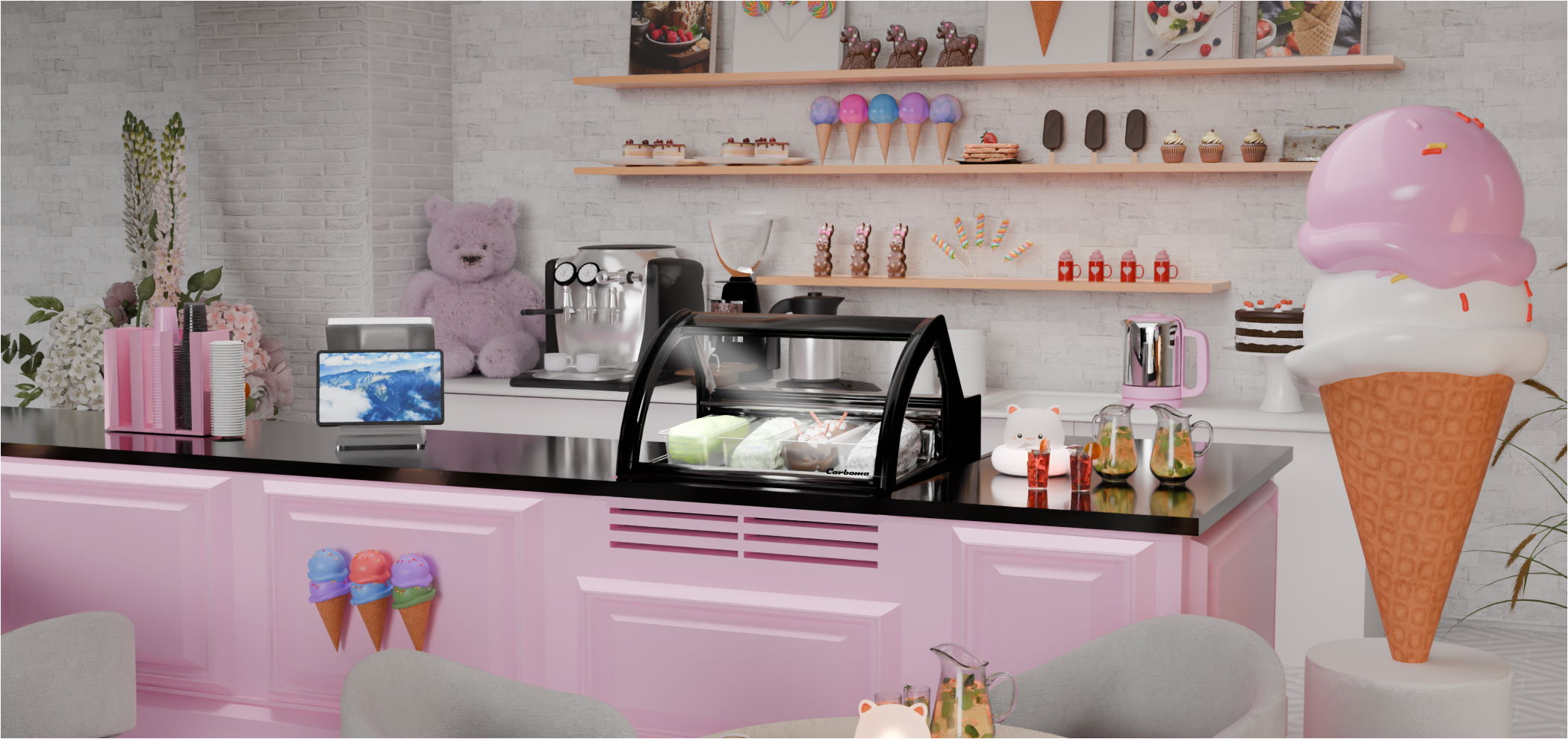 Морозильная витрина CARBOMA JOY 2 I83 VL 1,2‑1 для мороженого 