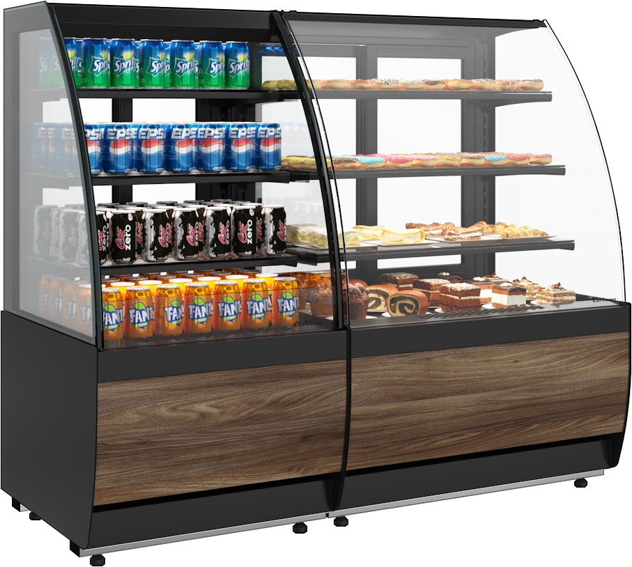 Нейтральная витрина CARBOMA FLANDRIA 2 LIGHT K70 N 0,9‑1 2.0 