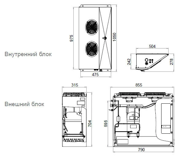 Сплит-система среднетемпературная Polair SM222P Professionale 