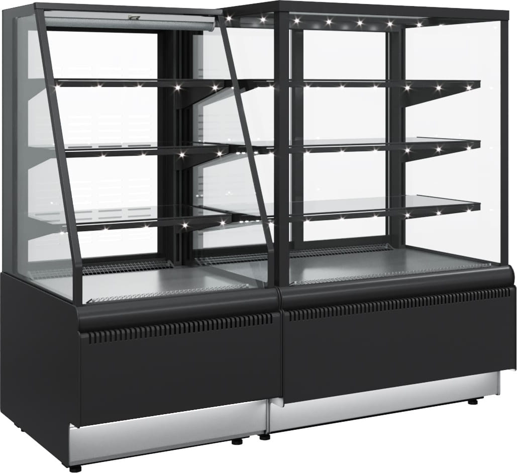 Кондитерская витрина CARBOMA CUBE STANDARD KC70 VM 0,6‑2 открытая 