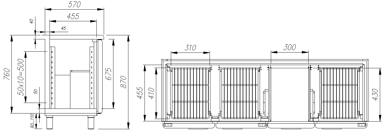 Холодильный стол CARBOMA T57 M3‑1 9006 (BAR‑360) 