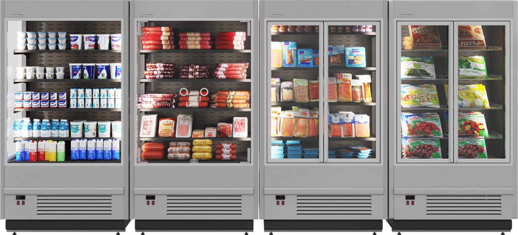 Холодильная горка CARBOMA CUBE STANDARD FC20‑08 VV 1,3‑1 X5 